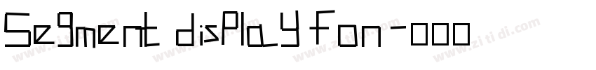 Segment display fon字体转换